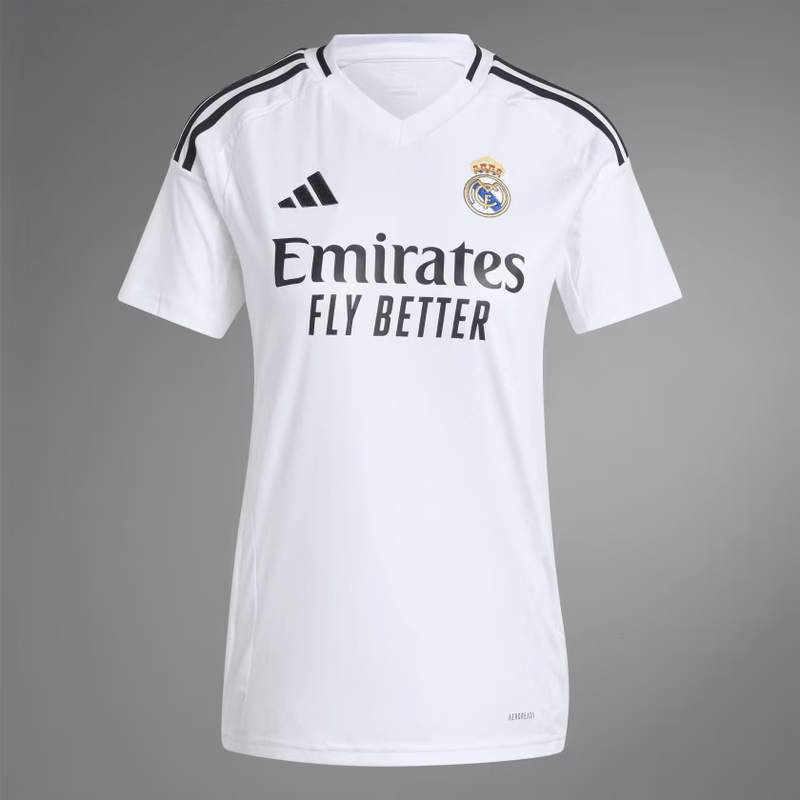 Camisa Feminina Real Madrid Home 2024/25 + PERSONALIZAÇÃO GRÁTIS