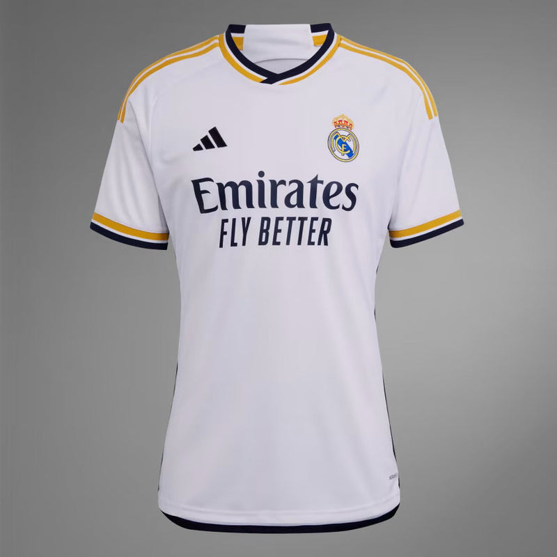 Camisa Feminina Real Madrid Home 2023/24 + PERSONALIZAÇÃO GRÁTIS