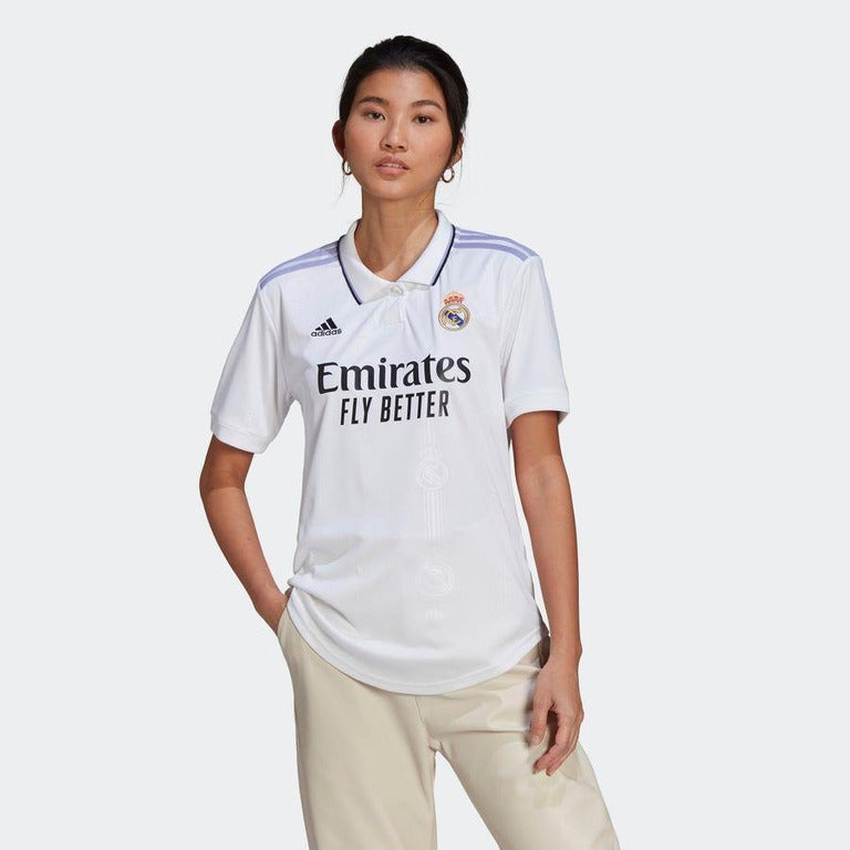 Camisa Feminina Real Madrid Home 2022/23 + PERSONALIZAÇÃO GRÁTIS